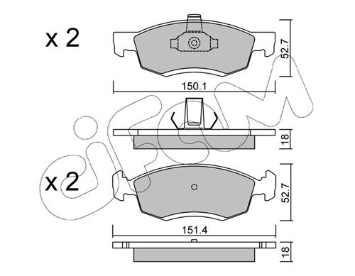 CIFAM 822-802-0 Brake Pad Set, disc brake