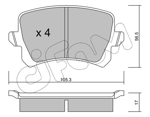 CIFAM 822-806-0 Brake Pad Set, disc brake