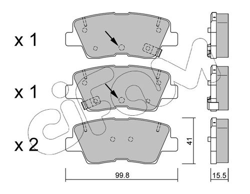 CIFAM 822-886-1 Brake Pad Set, disc brake
