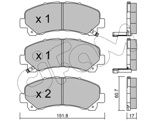 CIFAM 822-902-0 Brake Pad Set, disc brake