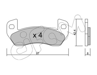 Brake Pad Set, disc brake CIFAM 822-925-0