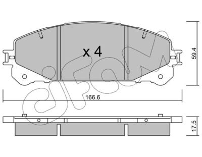 Brake Pad Set, disc brake CIFAM 822-938-0