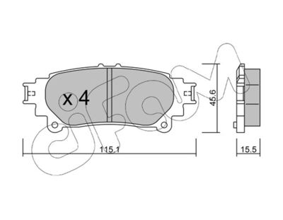 Brake Pad Set, disc brake CIFAM 822-939-0
