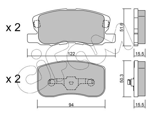 CIFAM 822-940-0 Brake Pad Set, disc brake