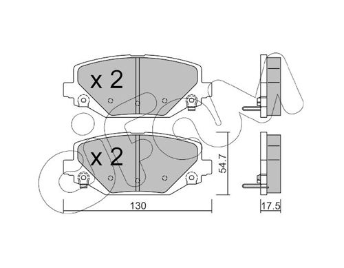 CIFAM 822-947-0 Brake Pad Set, disc brake