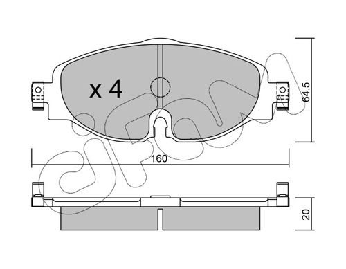 CIFAM 822-950-0 Brake Pad Set, disc brake