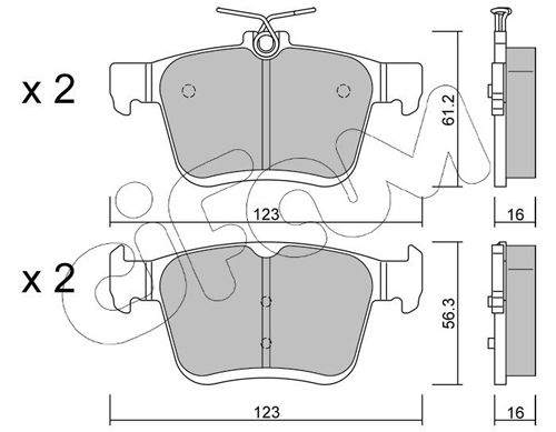 CIFAM 822-951-0 Brake Pad Set, disc brake