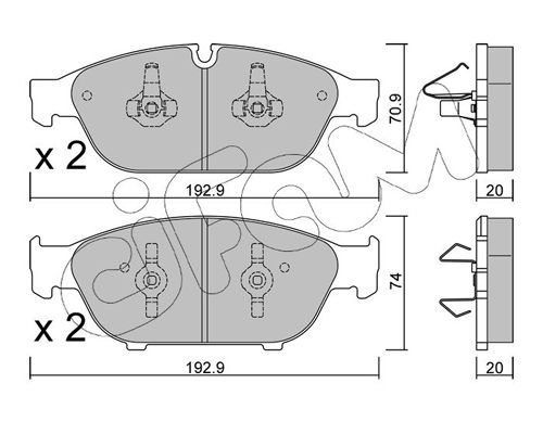 CIFAM 822-953-0 Brake Pad Set, disc brake