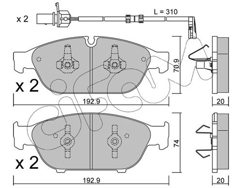 CIFAM 822-953-0K Brake Pad Set, disc brake