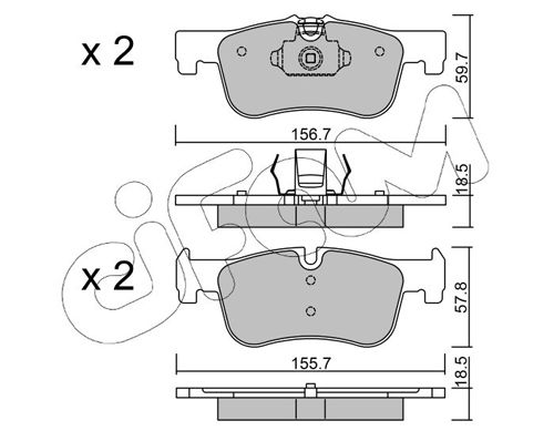 CIFAM 822-959-0 Brake Pad Set, disc brake