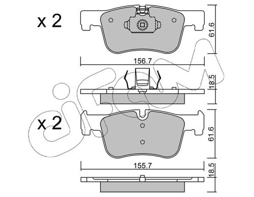 CIFAM 822-960-0 Brake Pad Set, disc brake