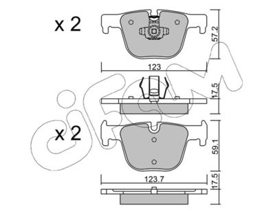 Brake Pad Set, disc brake CIFAM 822-963-0