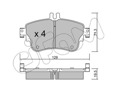 Brake Pad Set, disc brake CIFAM 822-964-0