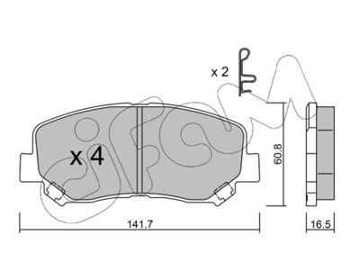 Brake Pad Set, disc brake CIFAM 822-969-0