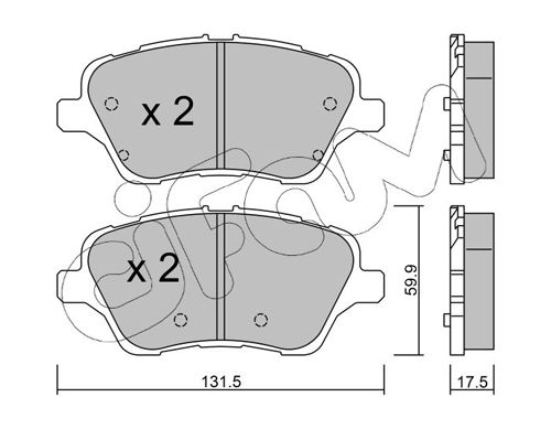 CIFAM 822-976-0 Brake Pad Set, disc brake