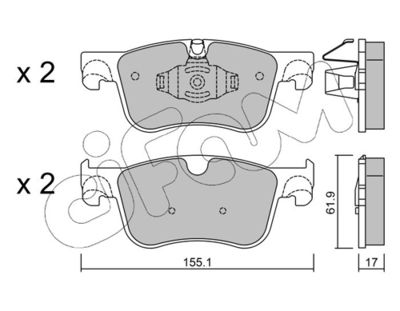 Brake Pad Set, disc brake CIFAM 822-984-0