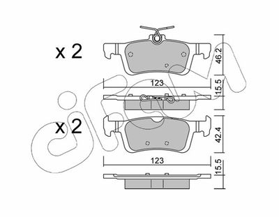 Brake Pad Set, disc brake CIFAM 822-986-0