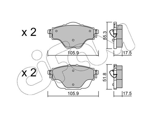 CIFAM 822-988-0 Brake Pad Set, disc brake
