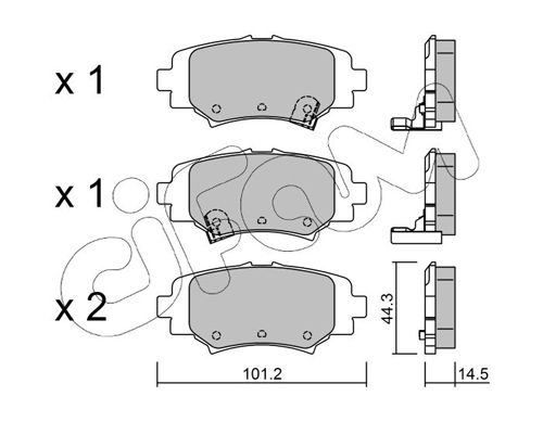 CIFAM 822-993-0 Brake Pad Set, disc brake
