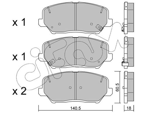 CIFAM 822-997-0 Brake Pad Set, disc brake