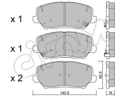 Brake Pad Set, disc brake CIFAM 822-997-0