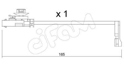 Warning Contact, brake pad wear CIFAM SU.419