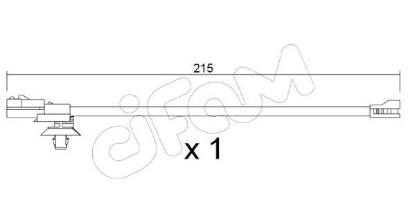 CIFAM SU.421 Warning Contact, brake pad wear
