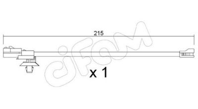 Warning Contact, brake pad wear CIFAM SU.421