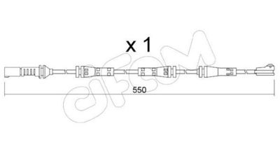 Warning Contact, brake pad wear CIFAM SU.422