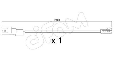 Warning Contact, brake pad wear CIFAM SU.423