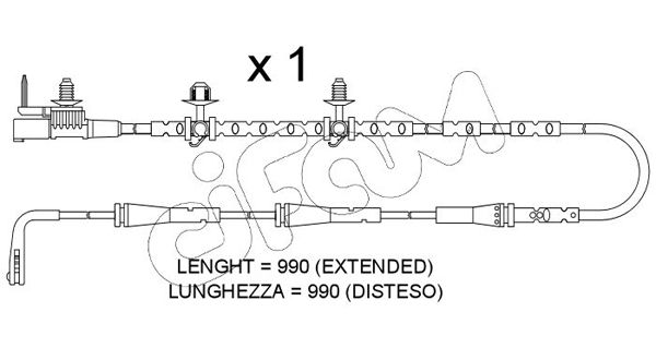 CIFAM SU.402 Warning Contact, brake pad wear