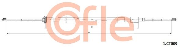 COFLE 1.CT009 Cable Pull, parking brake