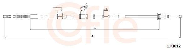 COFLE 1.KI012 Cable Pull, parking brake