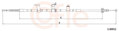 Cable Pull, parking brake COFLE 1.KI012