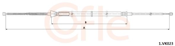 COFLE 1.VK023 Cable Pull, parking brake