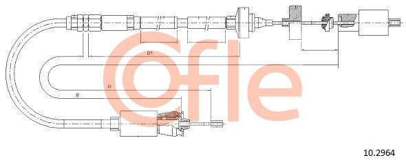 COFLE 10.2964 Cable Pull, clutch control