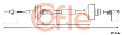 Cable Pull, clutch control COFLE 10.3142