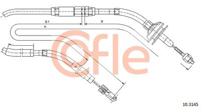 Cable Pull, clutch control COFLE 10.3145