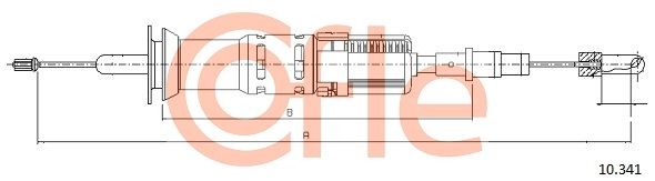 COFLE 10.341 Cable Pull, clutch control