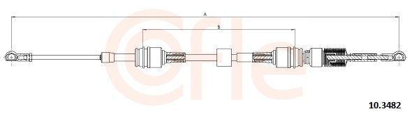 COFLE 10.3482 Cable Pull, manual transmission