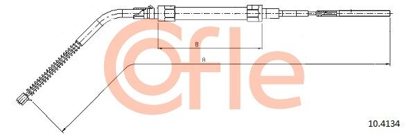 COFLE 10.4134 Cable Pull, parking brake