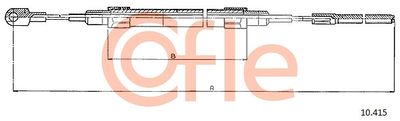 Cable Pull, parking brake COFLE 10.415