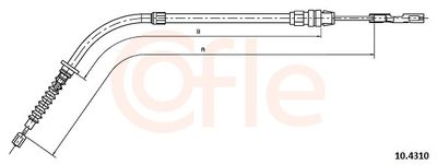 Cable Pull, parking brake COFLE 10.4310