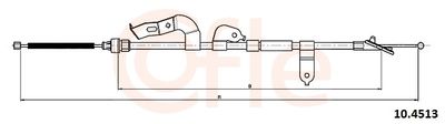 Cable Pull, parking brake COFLE 10.4513