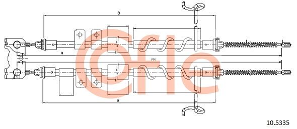COFLE 10.5335 Cable Pull, parking brake