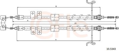Cable Pull, parking brake COFLE 10.5343