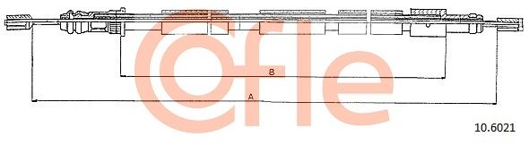 COFLE 10.6021 Cable Pull, parking brake