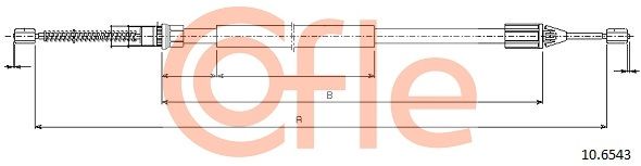 COFLE 10.6543 Cable Pull, parking brake