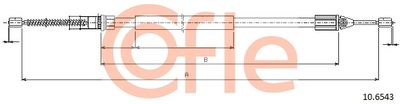 Cable Pull, parking brake COFLE 10.6543