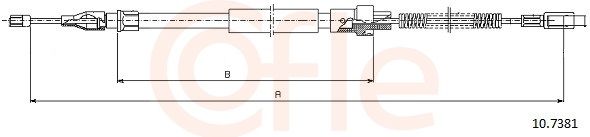 COFLE 10.7381 Cable Pull, parking brake